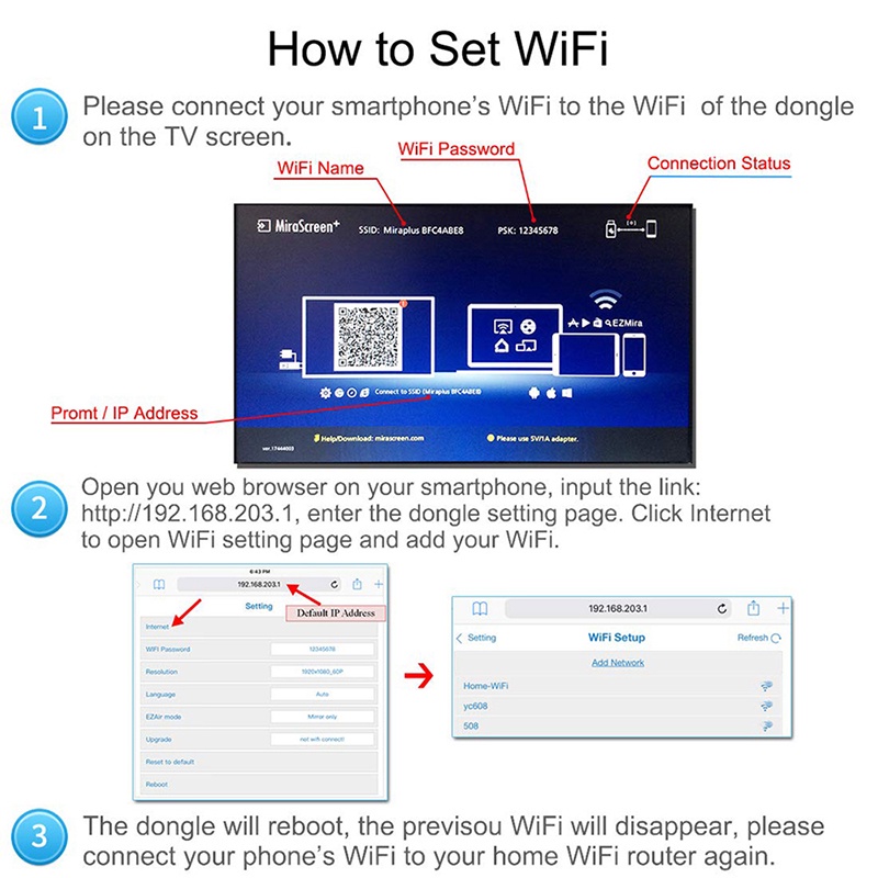 Bộ 2 Đầu Chuyển Đổi Hdmi Dongle Không Dây Wifi Tv | BigBuy360 - bigbuy360.vn