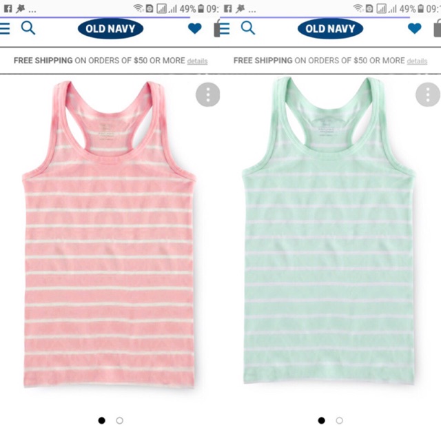 Áo ba lỗ Old Navy bé gái VNXK 5-16T