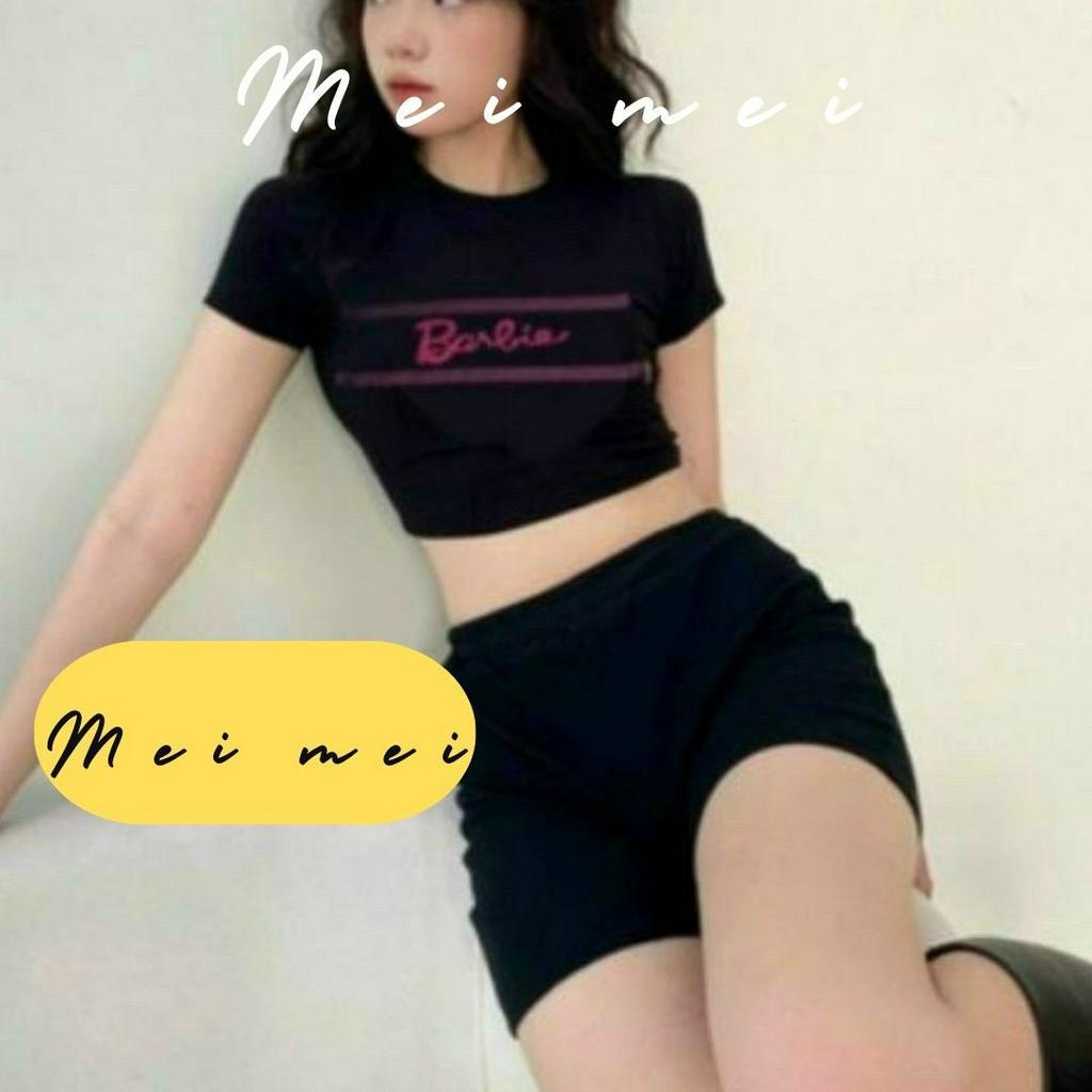 Áo cộc tay croptop Barbie cực xinh Áo hè Meimei A57