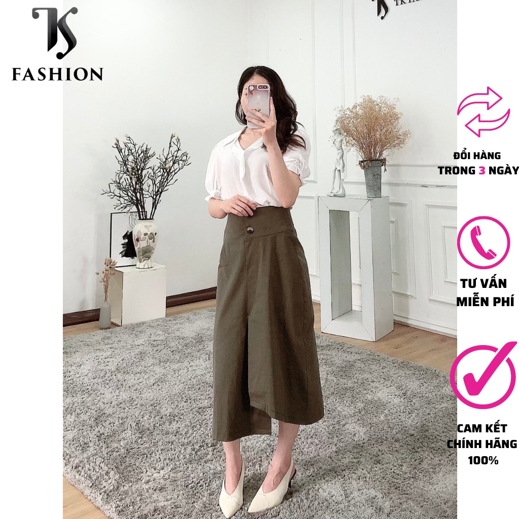 Chân váy dài vạt chéo, phong cách tiểu thư cá tính thương hiệu TK FASHION - CVK469