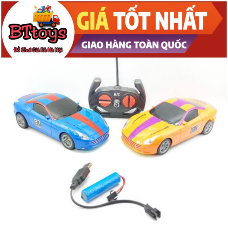 Ô tô đồ chơi Xe điều khiển từ xa 4 chiều (Kèm pin sạc) có đèn sáng
