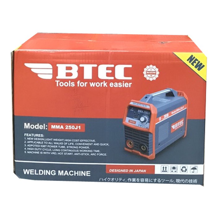 Máy hàn que điện tử Btec MMA 250J1 - kéo liên tục 3.2