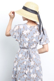 Đầm hoa nút bọc