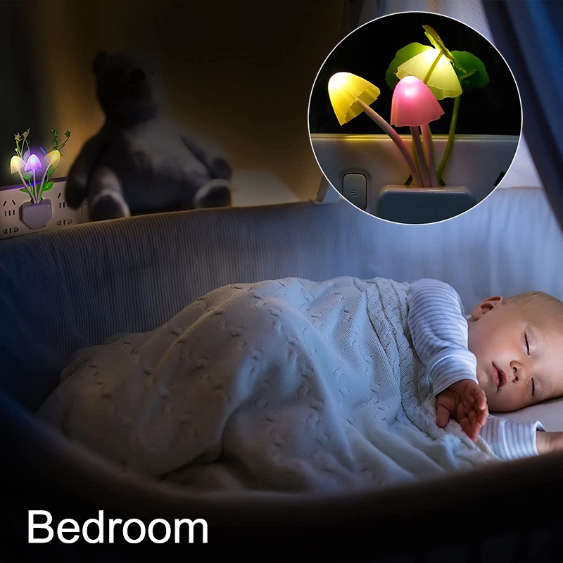 Đèn Ngủ Bóng LED Hình Cây Nấm Và Lá Sen Trang Trí Phòng Ngủ/Phòng Khách/Phòng Tắm/Cầu Thang