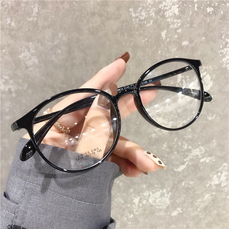 Mắt Kính Gọng Tròn Trong Suốt Chống Ánh Sáng Xanh Thời Trang Dành Cho Nữ