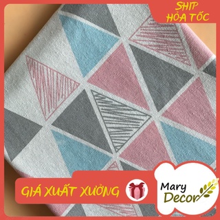 Vải linen họa tiết Tam giác màu V-E08