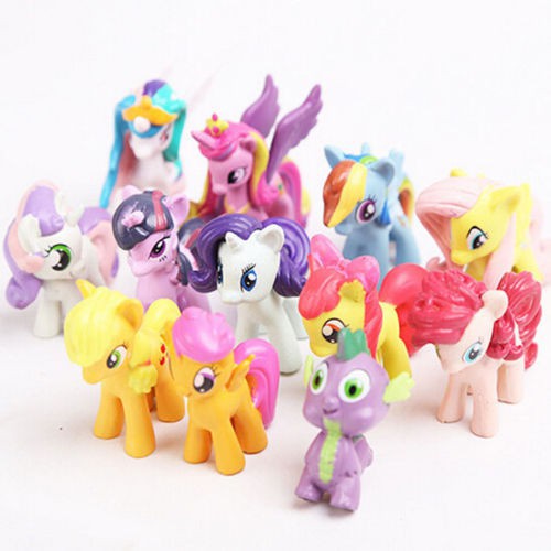 Bộ 12 tượng thú nhựa Phim hoạt hình "My Little Pony"