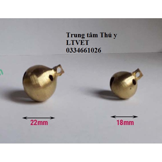 Chuông đồng đeo cổ chó mèo các cỡ - Không han gỉ, sáng rạng ngời, kiểu dáng sang trọng