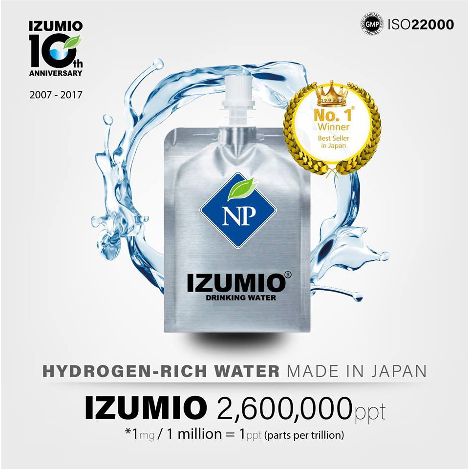 Nước uống Izumio nước uống giàu hydro chống lão hóa, bù đắp năng lượng cho người tập thể thao ở cường độ cao