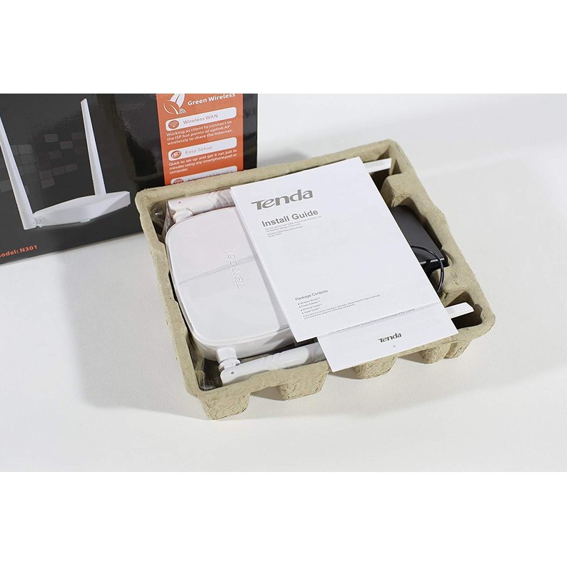 Modem Wifi TENDA N301 Thiết bị phát sóng WIFI 2 anten tốc độ 300M | BigBuy360 - bigbuy360.vn