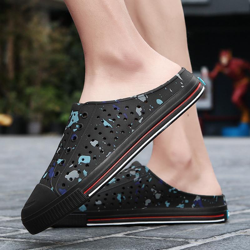 Xăng đan Đế Bằng Chống Trượt Họa Tiết Graffiti Thời Trang Mùa Hè Dành Cho Nam