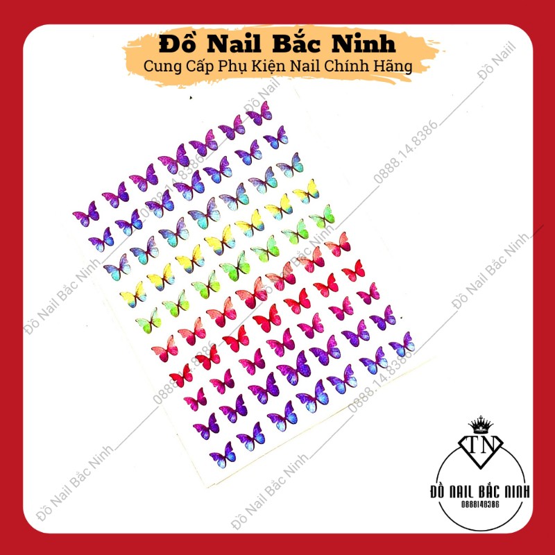 Sticker Nail Dán Móng Tay Hình Bướm Hiệu Ứng 3D Cực Đẹp