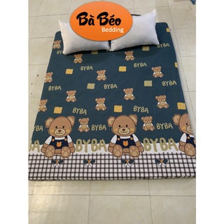 Ga chống thấm cotton hoạ tiết, ga chống thấm , ga chống thấm cotton kháng khuẩn, an toàn cho bé mẫu gấu byba