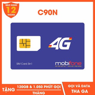 VIENTHONGMAILINH Sim 4G nghe gọi Mobifone, gói C90N, miễn phí tháng đầu.