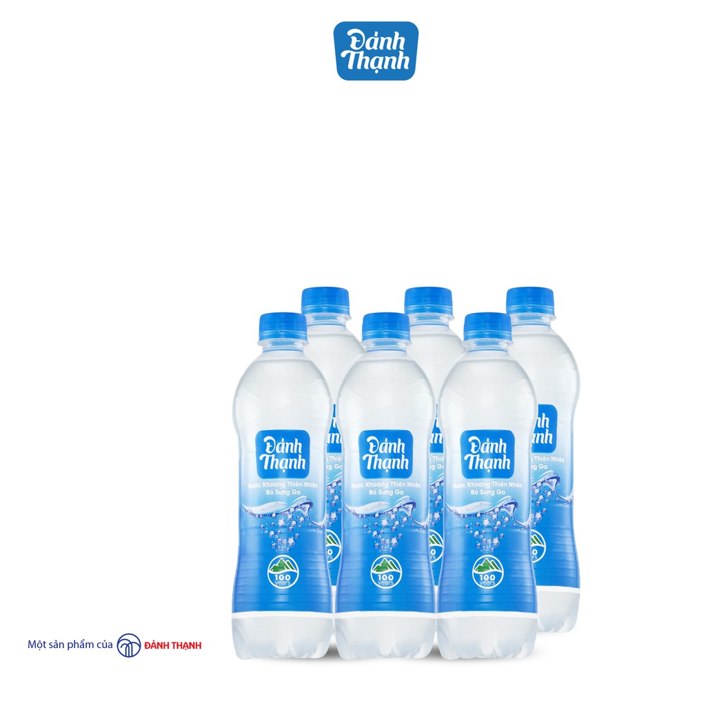 Lốc 6 chai Nước Khoáng Thiên Nhiên Có Ga Đảnh Thạnh chai 430ml 