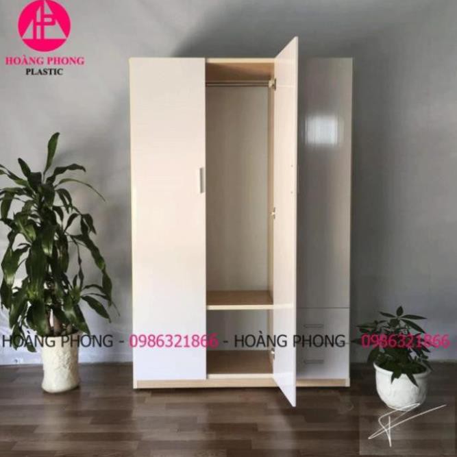 ( HÀNG CHUẨN ) Tủ quần áo chuẩn nhựa đài loan 3 cánh vân gỗ ngang 1m22 cao 1m85 miễn phí giao hàng | BigBuy360 - bigbuy360.vn