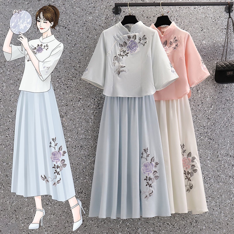 Hàng Mới Về Mới Bộ Đồ Sườn Xám Cách Tân Phong Cách Trung Hoa Thời Trang Mùa Hè Cho Nữ