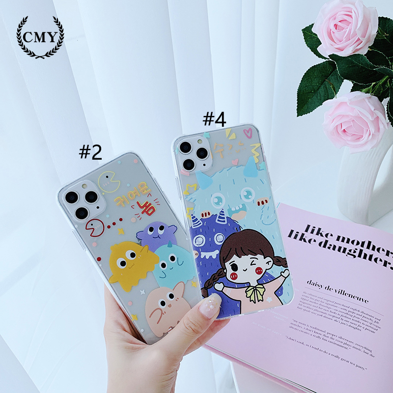 Ốp điện thoại trong suốt in họa tiết hoạt hình cho iPhone11/11Pro 11pro Max X XR XS XS MAX 7 8 plus SE | BigBuy360 - bigbuy360.vn