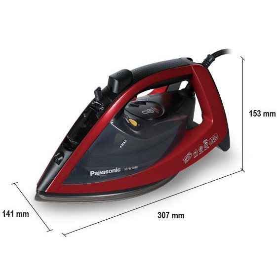 Bàn Ủi Hơi Nước Panasonic NI-WT980RRA - Bảo Hành 12 Tháng - Hàng Chính Hãng