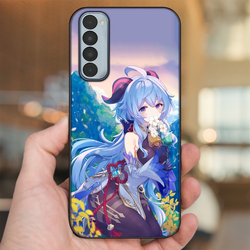 Ốp lưng Oppo Reno 4 Pro viền đen in hình Ganyu Genshin Impact
