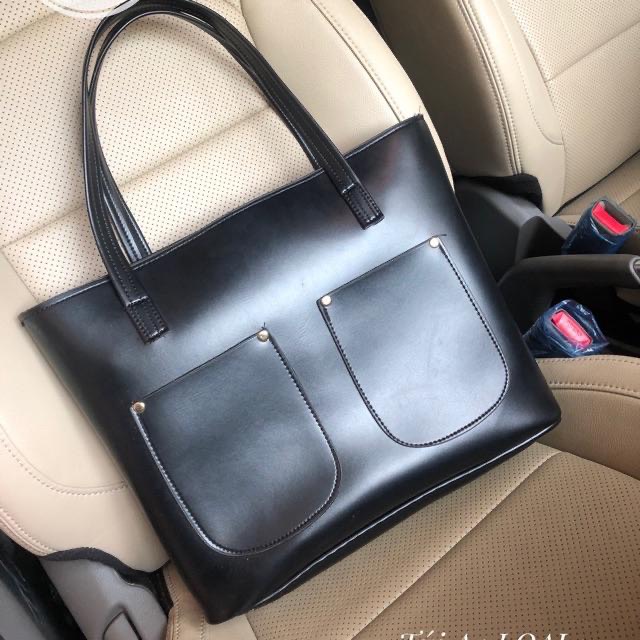 Túi Xách Công Sở Nữ Linhstore Đựng Vừa Laptop, A4 Chất Liệu Da Mềm, Kiểu Dáng Trẻ Trung( tặng kèm khăn lụa)