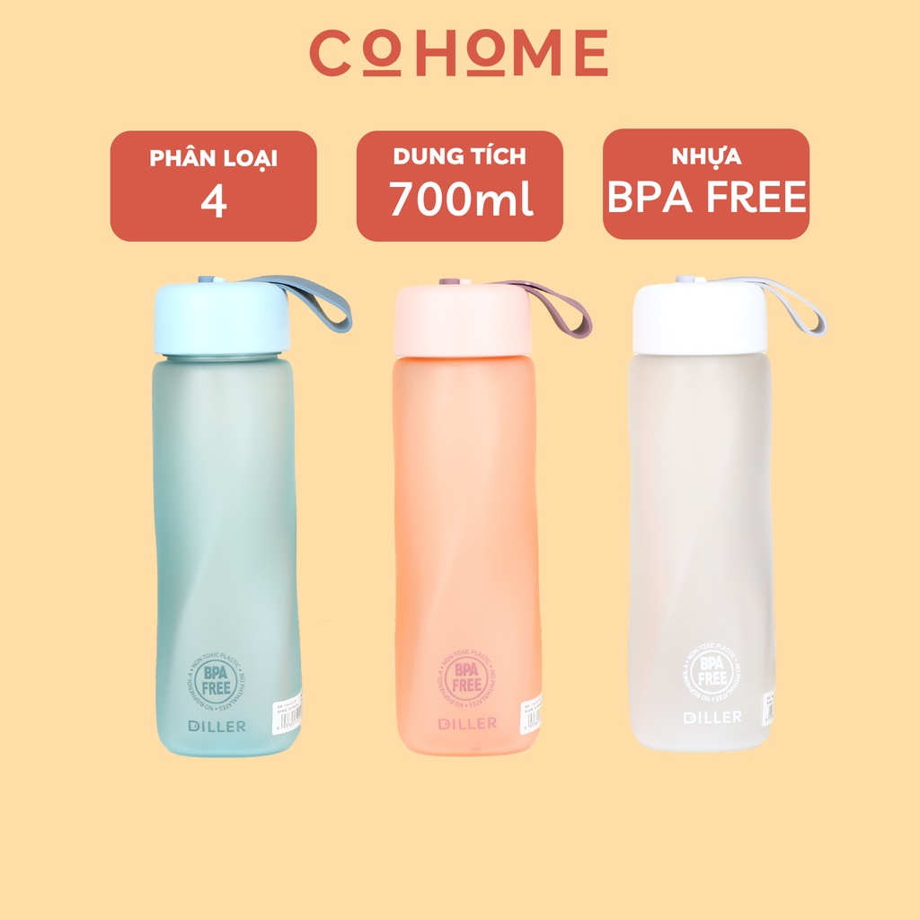 Bình nước thể thao, chất liệu BPA FRE an toàn sử dụng 700ml có dây quai