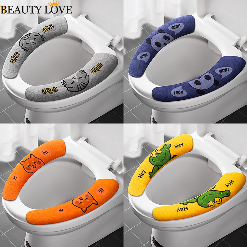 1 Miếng Dán Bệ Ngồi Toilet Co Giãn Họa Tiết Hoạt Hình Dễ Thương