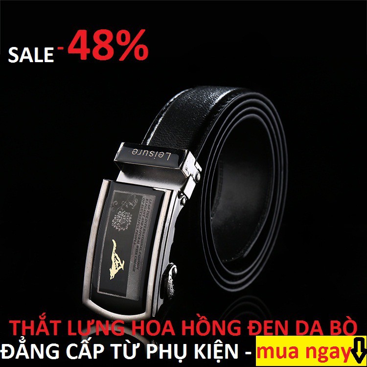 Thắt Lưng Da Nam Khóa Tự Động Cao Cấp Dây Nịt Nam Da Bò Hàng Chính Hãng Dây 2 Da May Viền 2 Bên ( GIÁ RẺ+ ĐẸP+ CHẤT )