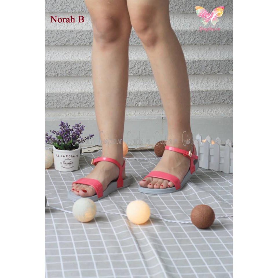 Giày Nữ Thái Lan Sandal Đi Mưa Monobo Quai Ngang Cho Bạn Nữ - Norah Colorpop