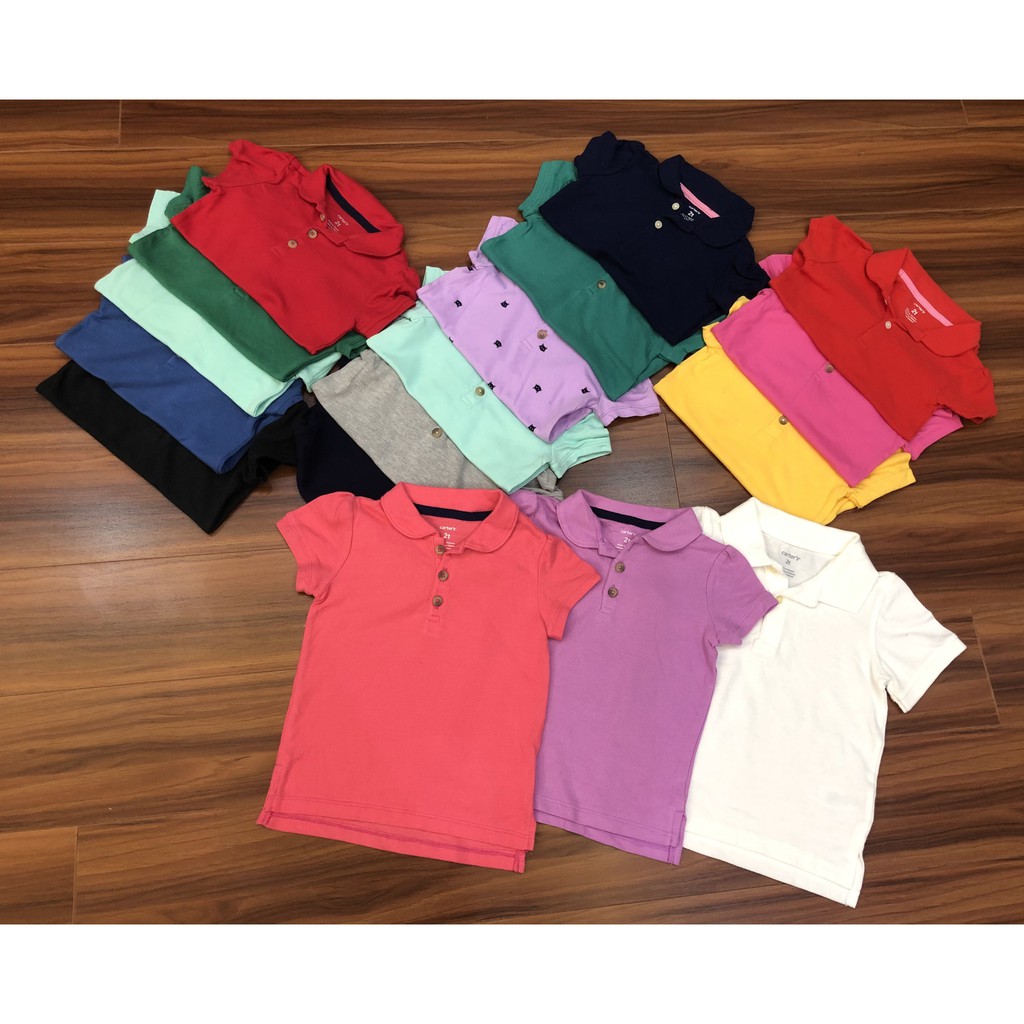 {SIÊU KHUYỄN MẠI}Set 3c áo polo có cổ Carter,Osk bé trai bé gái nhí hàng VNXK dư xịn,chất cotton mềm.Size 2.3.4.5 tuổi,