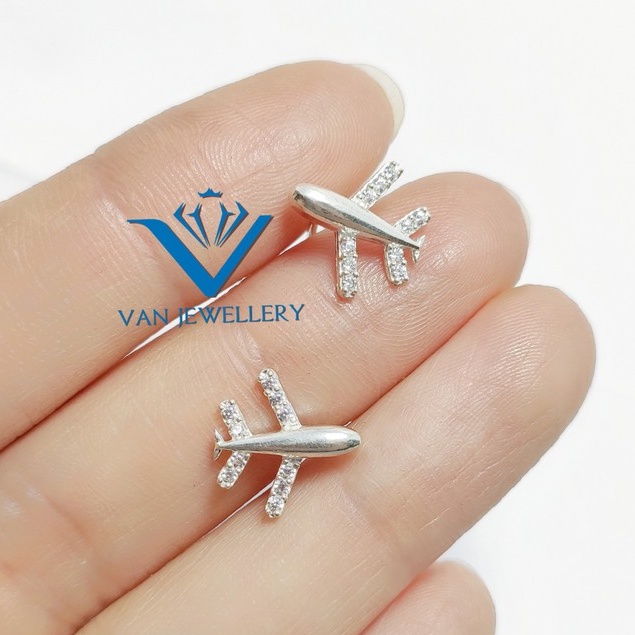 Bông tai bạc Bông Máy Bay xinh xinh bạc ta