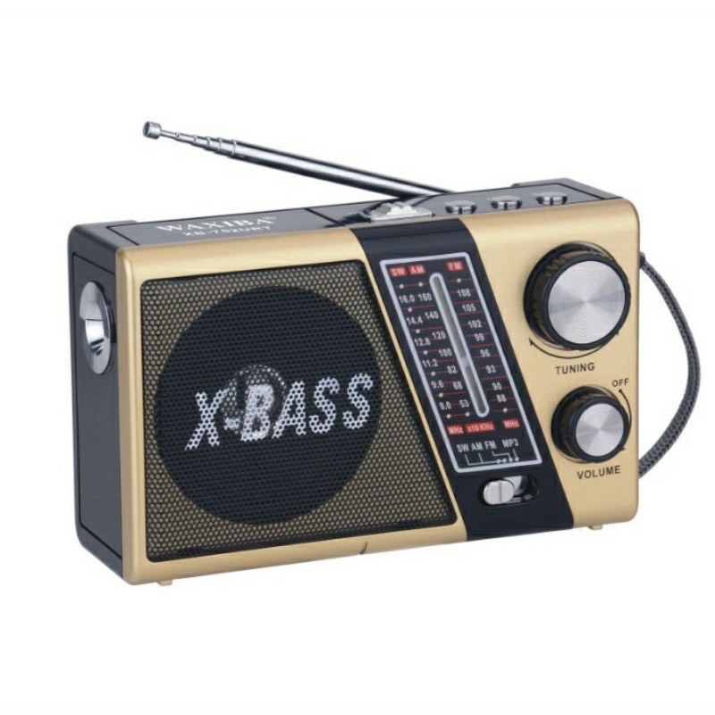 Đài Radio WAXIBA XB-752 ⚡FREE SHIP⚡ Chạy USB , Thẻ Nhớ , Kiêm Đèn Pin . Bắt Sóng Cực Tốt , Loa To , Dễ Sử Dụng