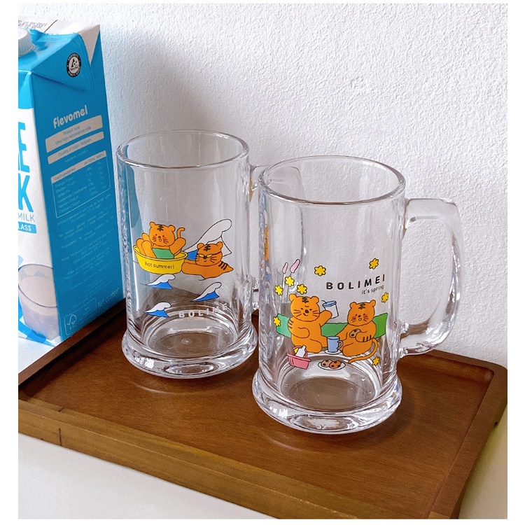 Cốc, Ly Cối Cao Có Tay Cầm Hình Hổ Spring Summer Tiger