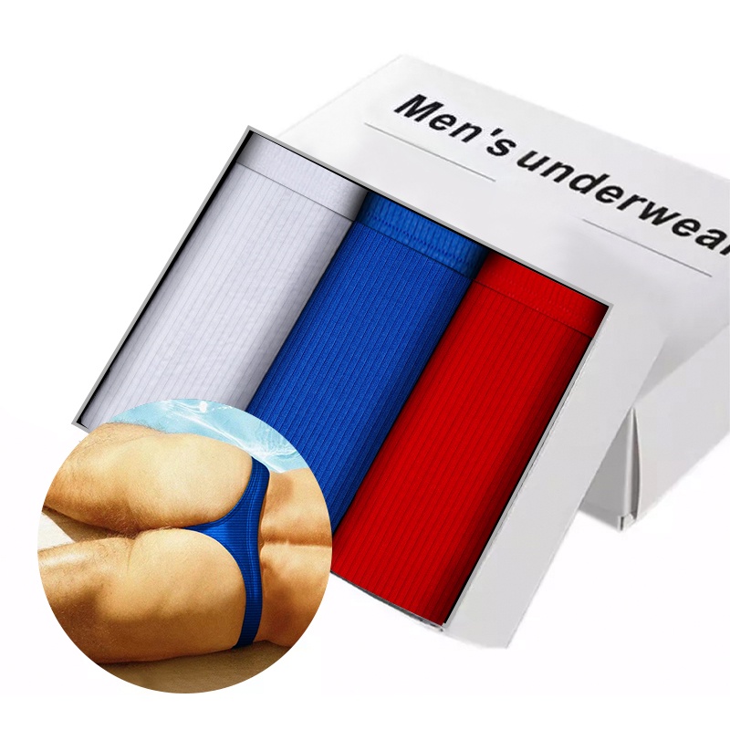 Bộ 3 quần lót ORLVS AD7201 (3) cotton lưng thấp quyến rũ cho nam