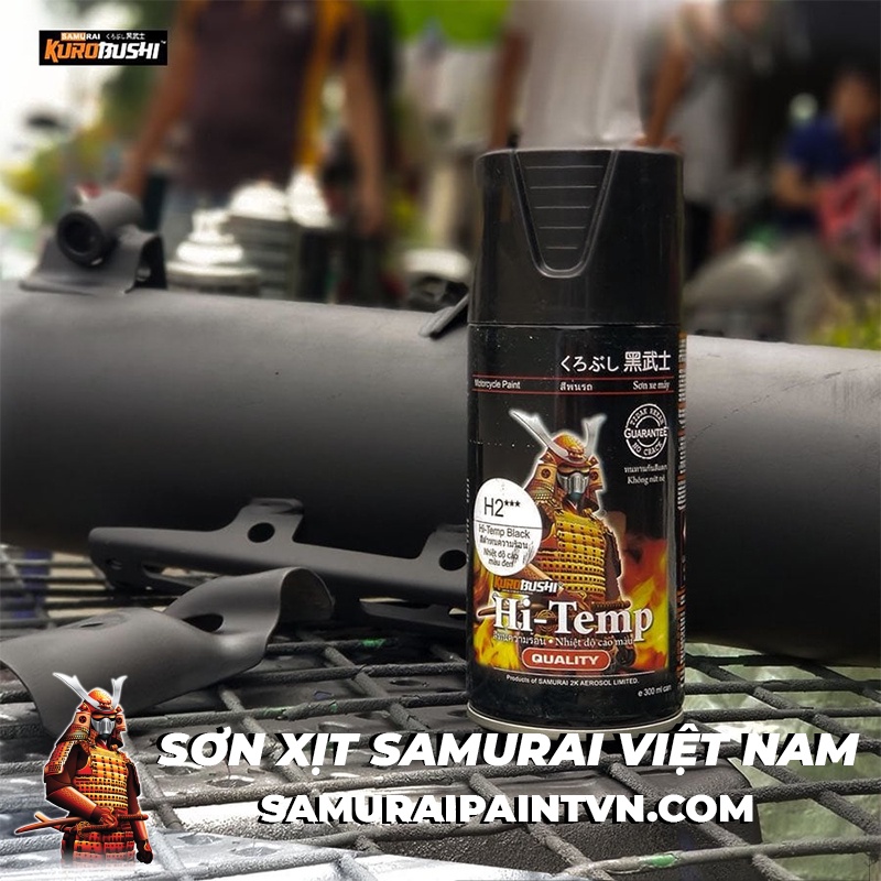 Sơn pô chịu nhiệt Samurai - Sơn samurai chịu nhiệt H2 - 300ML