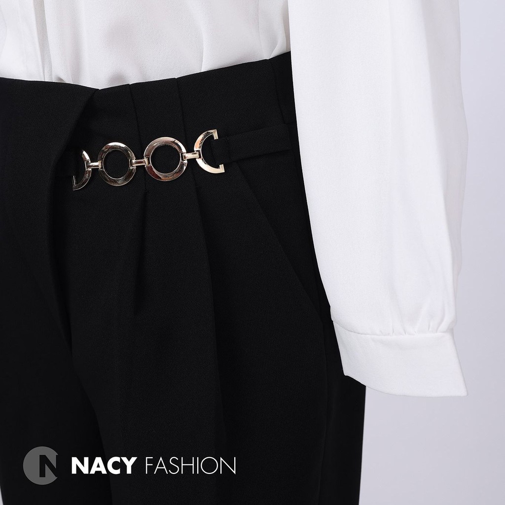 Quần baggy nữ. Quần tây công sở dáng baggy chất vải tuyết mưa mềm mại co giãn nhẹ có khóa bên hông | BigBuy360 - bigbuy360.vn