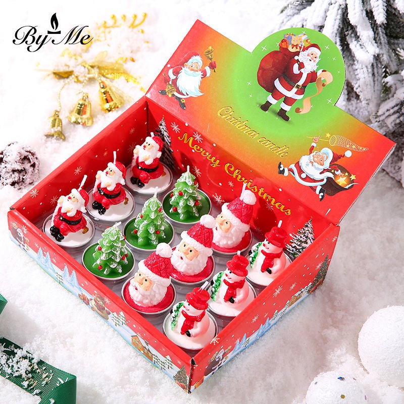 Nến 1 Bấc  𝐅𝐑𝐄𝐄𝐒𝐇𝐈𝐏  Nến hình búp bê ông già noel trang trí cây thông giáng sinh - GIA DỤNG HÀ NỘI