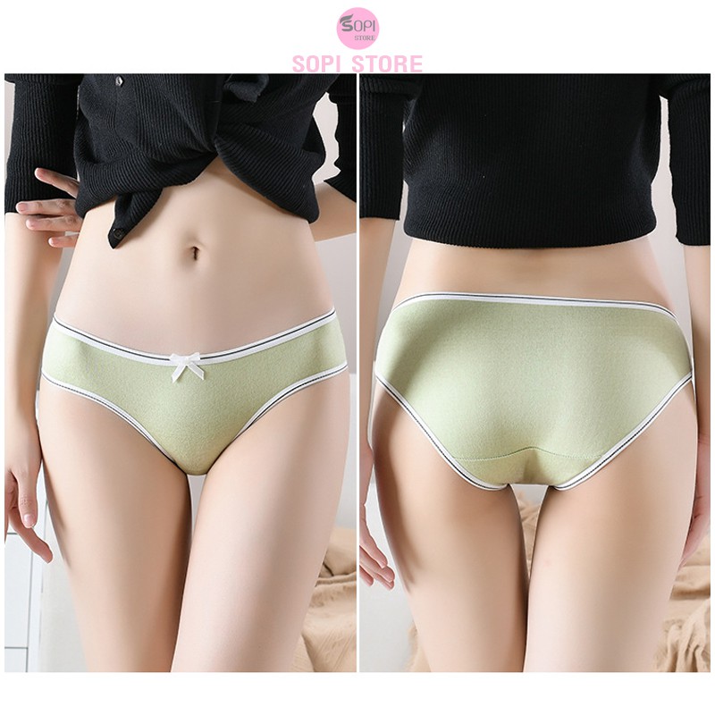 Quần lót nữ cotton cao cấp viền trắng đen, quần lót cotton kháng khuẩn QLH80 - Sopi Store | BigBuy360 - bigbuy360.vn