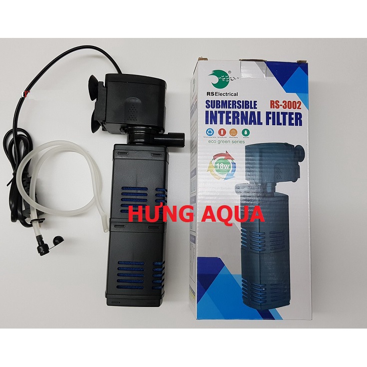 Máy lọc bể cá, máy lọc nước bể cá RS-3002/ 3003/ 3004 đa năng: lọc, tạo luồng, thồi oxy