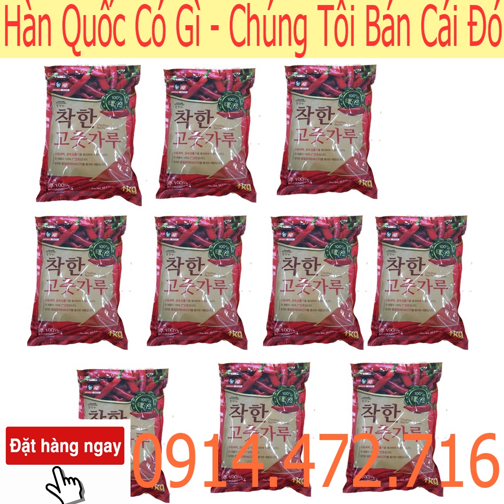 Sỉ 10Kg Bột Ớt Nong Woo Chakhan Hàn Quốc - Làm Kim Chi