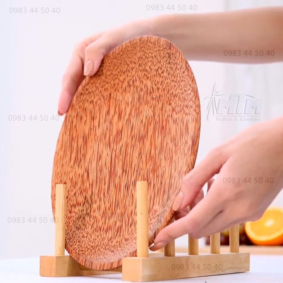 Đĩa dừa oval l Đĩa gỗ dừa đựng bánh mứt kẹo,trái cây, trang trí bàn ăn