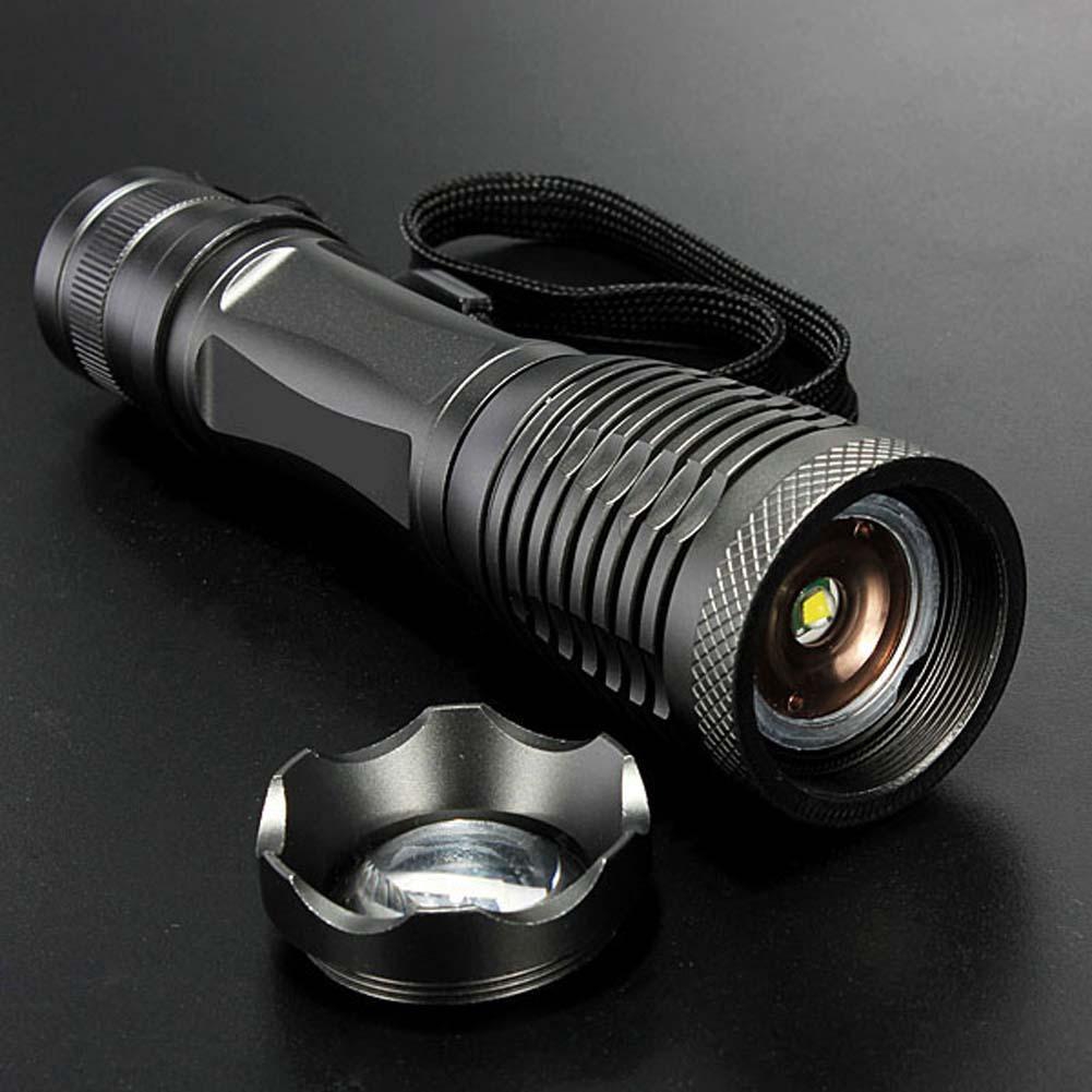 Super Bright X-T6 LED Zoomable Flashlight Torch Lamp 18650/AAA Outdoor
