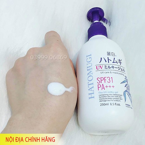 SỮA DƯỠNG THỂ  CHỐNG NẮNG HATOMUGI SPF31 PA+++ NHẬT