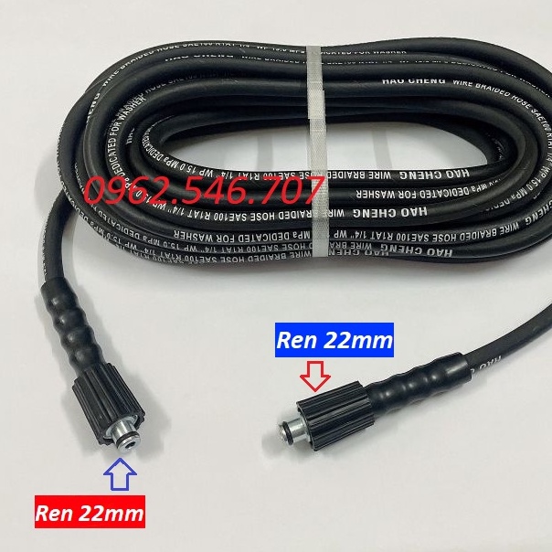 Dây rửa xe lõi thép 10M cho máy bơm xịt rửa áp lực cao