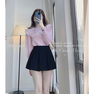 Áo sơ mi caro cổ bèo