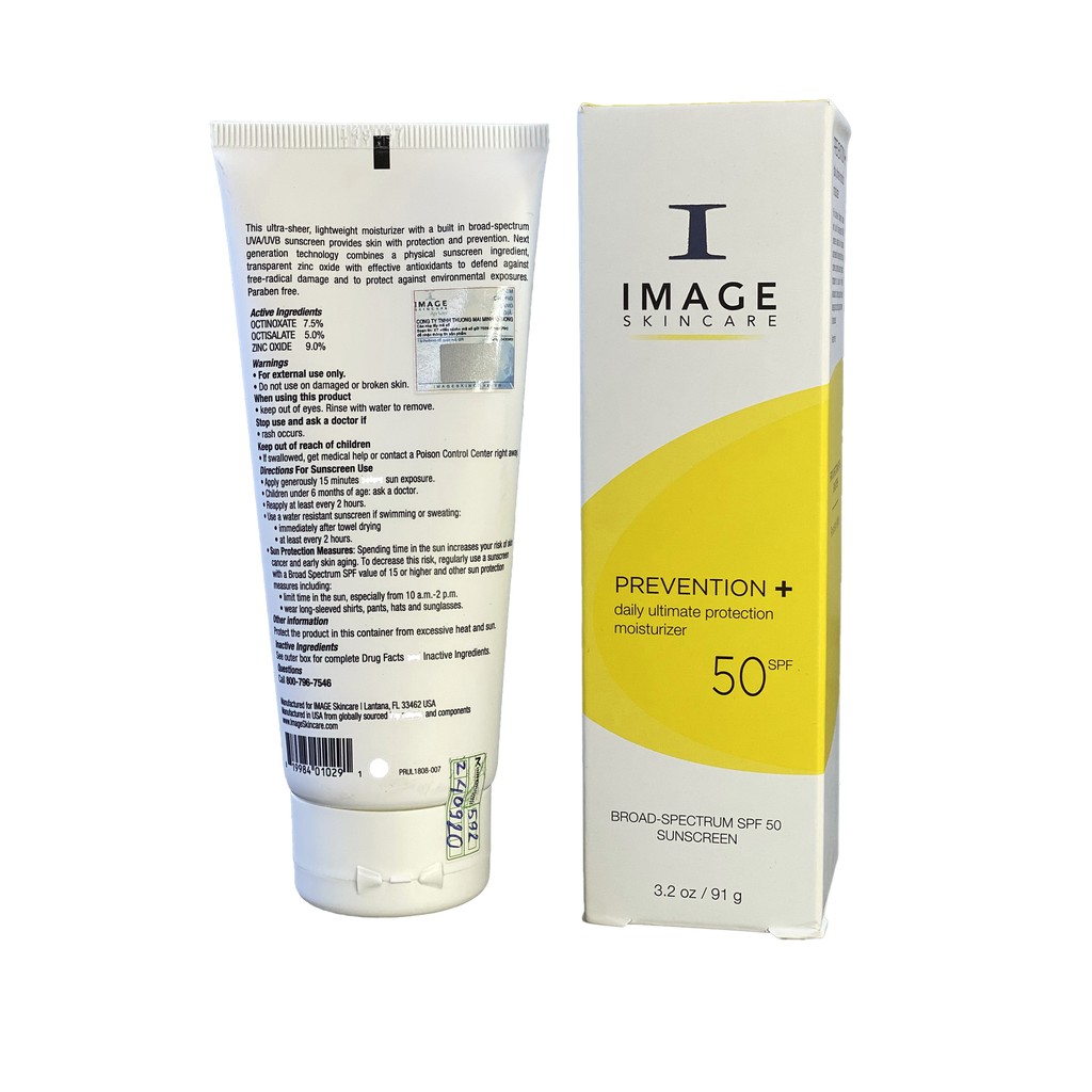 Kem Chống Nắng Cho Da Hỗn Hợp Image Skincare Prevention+ Daily Ultimate Protection Moisturizer SPF 50+ 91G | BigBuy360 - bigbuy360.vn