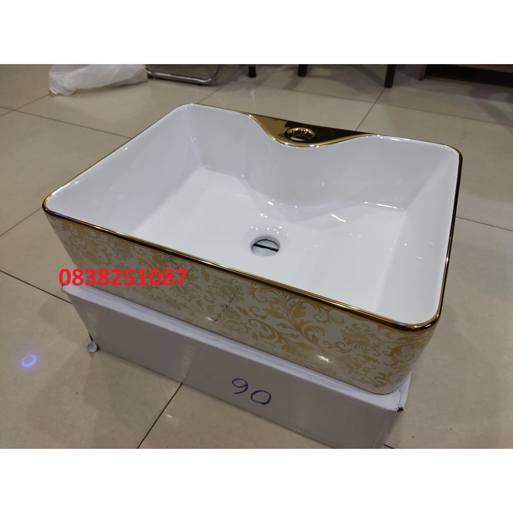 Lavabo xứ Hoa văn cao cấp - chậu lavabo để bàn