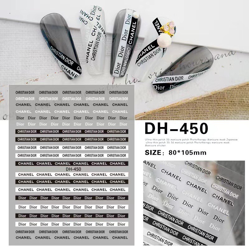 Sticker dán móng tay Thương hiệu nổi tiếng 2