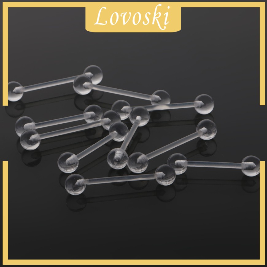 [Lovoski] Bộ 10 Khuyên Xỏ Cơ Thể Chất Liệu Acrylic