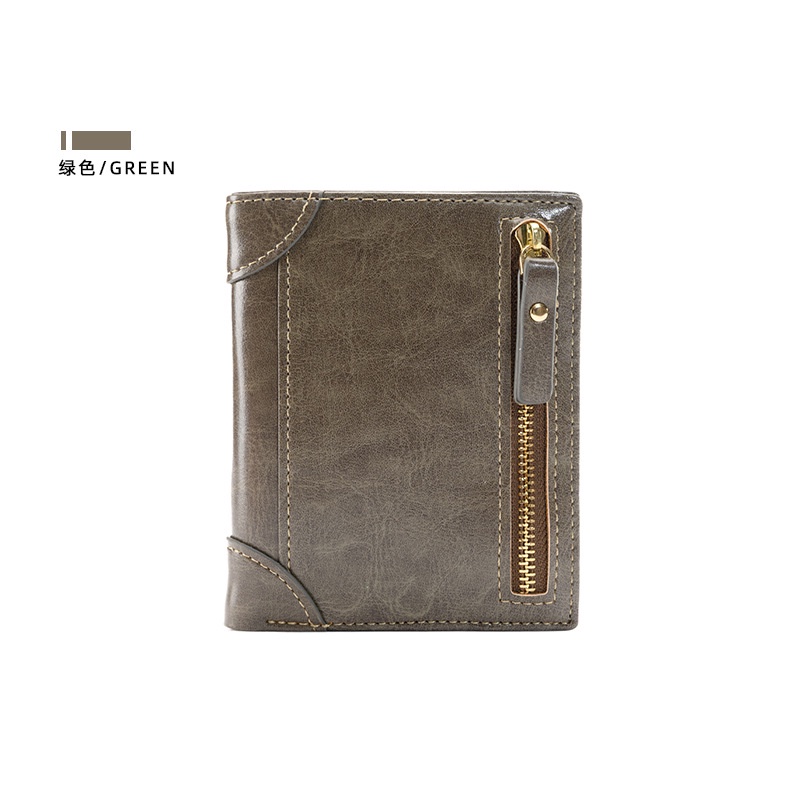 Ví Ngắn Dạng Gập Có Khóa Kéo Thời Trang Cho Học Sinh